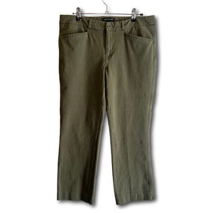 Banana Republic Womens Slim Straight Chino Pants Olive Green Size 10